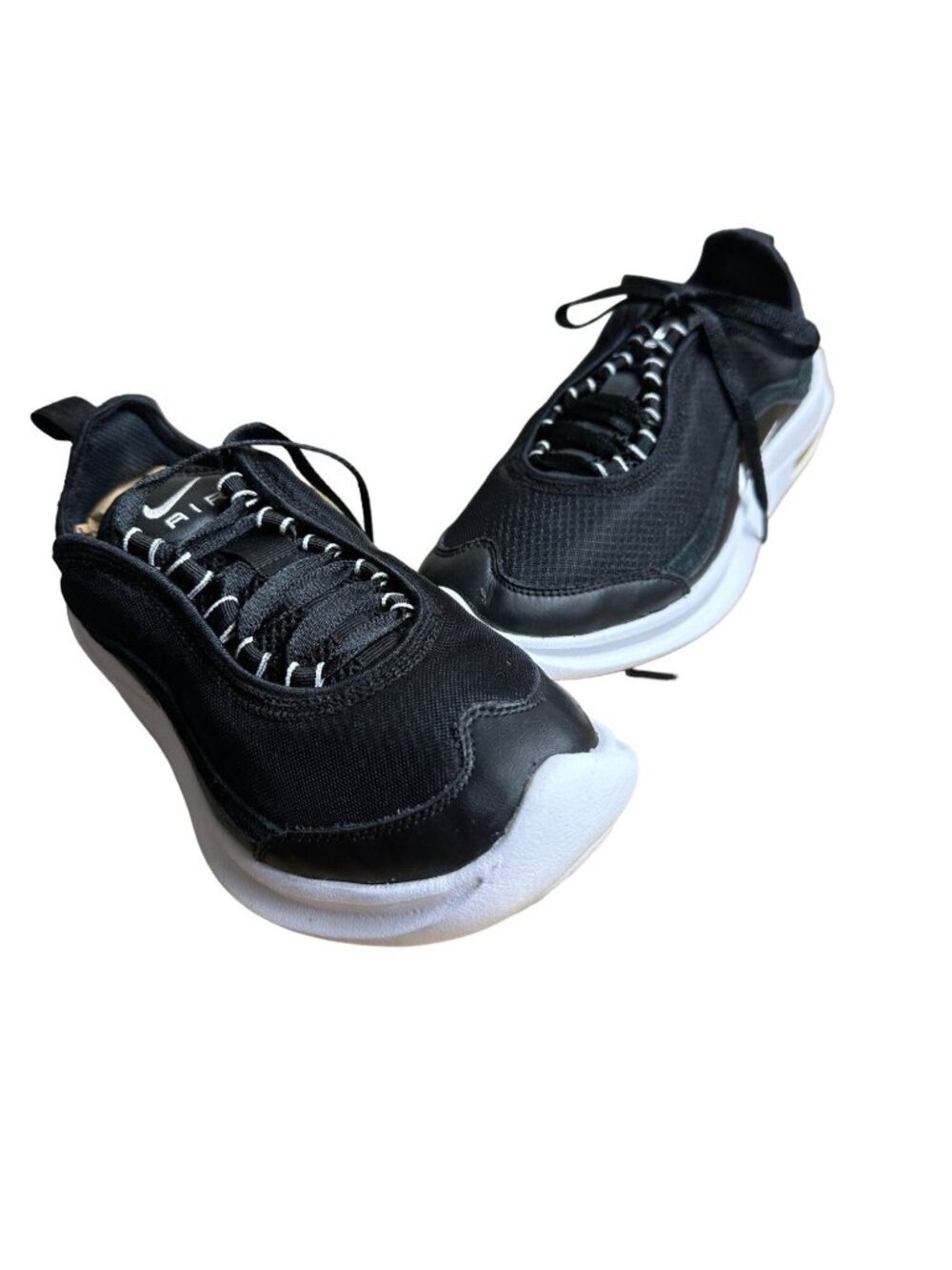 Nike Size 7 Womens Air Max Lace Up Running Shoes Black/White - Picture 5 of 11